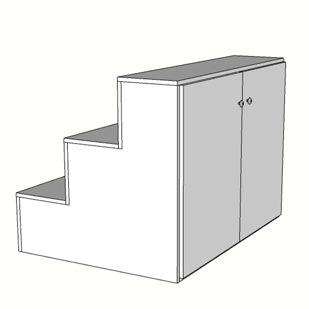 Mueble escaparate Referencia: 733-3 (120 cm ancho x 90 cm profundidad x 90 cm altura).