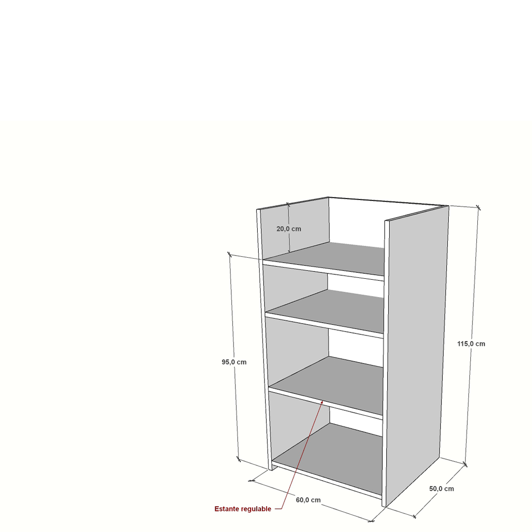 Mostrador compacto con marquesina y estantes regulables, fabricado en melamina blanca, ideal para oficinas, tiendas y recepciones.