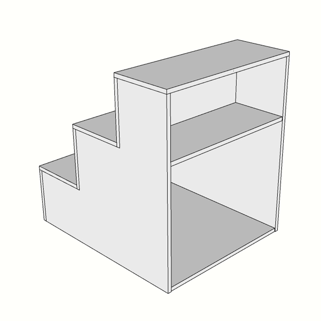 Mueble escaparate Referencia: 731-3 (75 cm ancho x 90 cm profundidad x 90 cm altura).