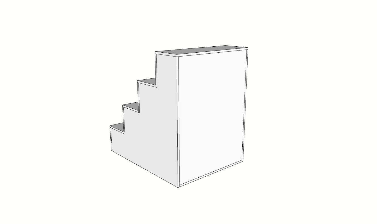 Mueble escaparate Referencia: 732-4 (90 cm ancho x 120 cm profundidad x 120 cm altura).