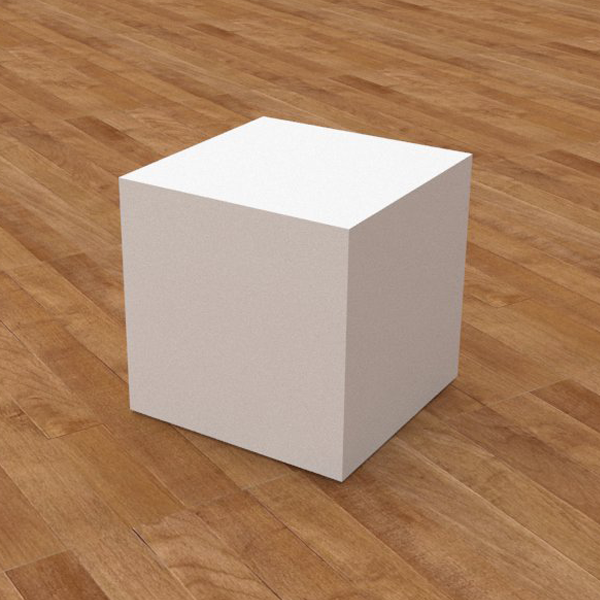 Pedestal blanco cuadrado de DM lacado para exhibición comercial