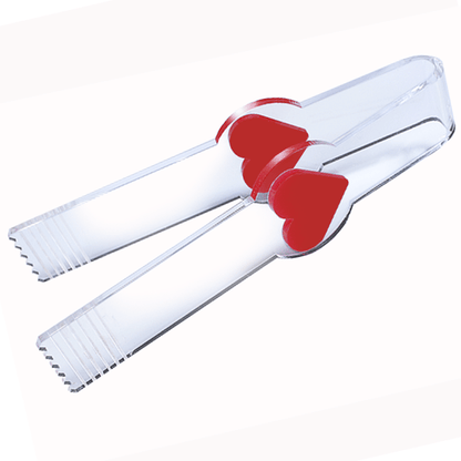 Pinza de metacrilato de 15x2,5cm, para golosinas a granel. Fabricada a medida.