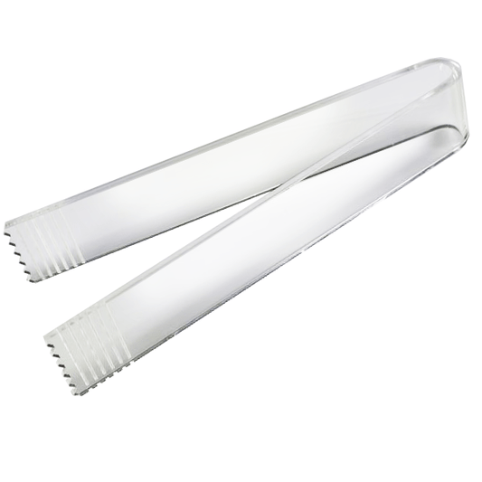 Pinza de metacrilato transparente, ideal para golosinas y productos a granel.