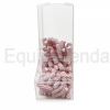 Tolva mediana de metacrilato transparente con tapa, ideal para la exhibición y autoservicio de golosinas y productos a granel.