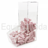 Tolva mediana de metacrilato transparente con tapa, ideal para la exhibición y autoservicio de golosinas y productos a granel.